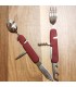 Couteau de poche 11cm camping 6 pièces inox + étui