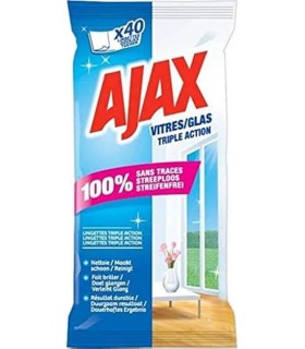 Ajax vitre lingette x40