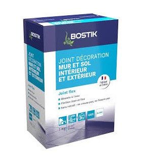 Joint carrelage mur et sol blanc 1kg Bostik