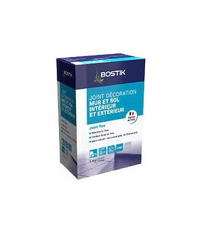 Joint carrelage mur et sol gris 1kg Bostik