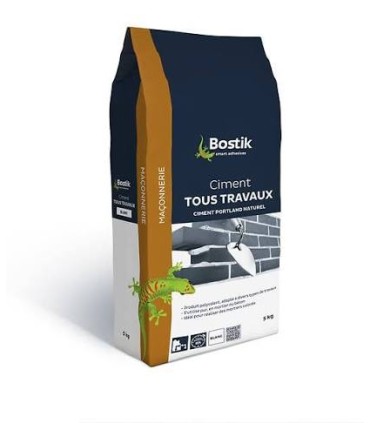 Ciment blanc tous travaux 5kg Bostik