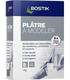 Plâtre à modeler poudre 1kg Bostik