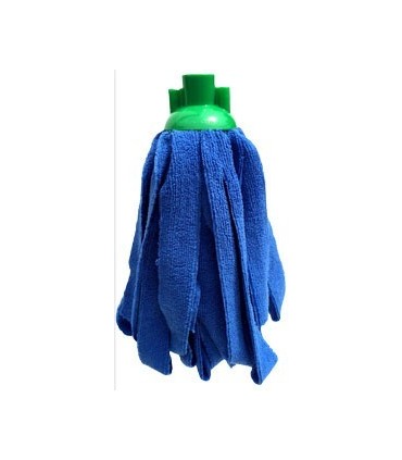 Recharge mop microfibre à bandes bleues