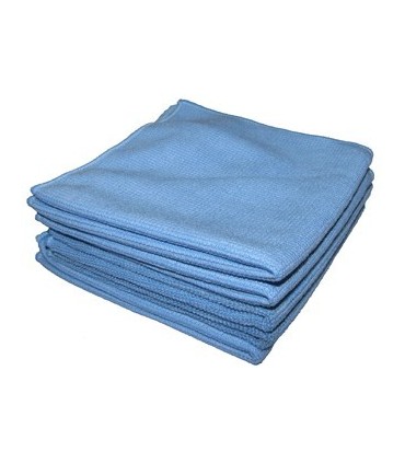 Lavette microfibre professionnelle 40 x 40 cm bleue lot de 5