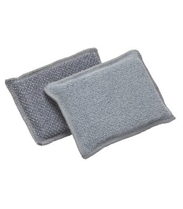 Eponge grattante bi-faces en microfibre