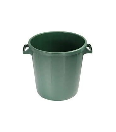 Poubelle immeuble verte 75 litres avec couvercle
