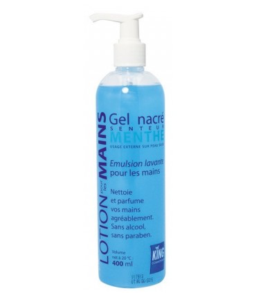 Lotion mains gel nacré Menthe 400ml 