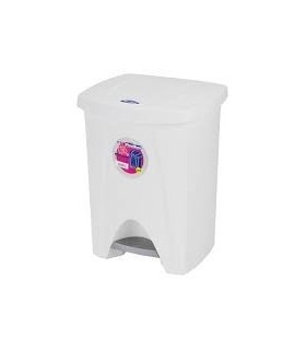 Poubelle à pédale 25 litres blanche