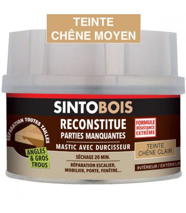 Pâte à bois avec durcisseur chêne clair 170 ml Sintobois