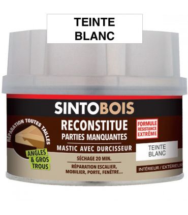 Pâte à bois avec durcisseur blanc 170 ml Sintobois