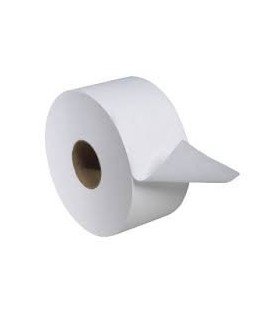 Papier toilette dévidage centrale jumbo feuille à feuille Ecolabel x12