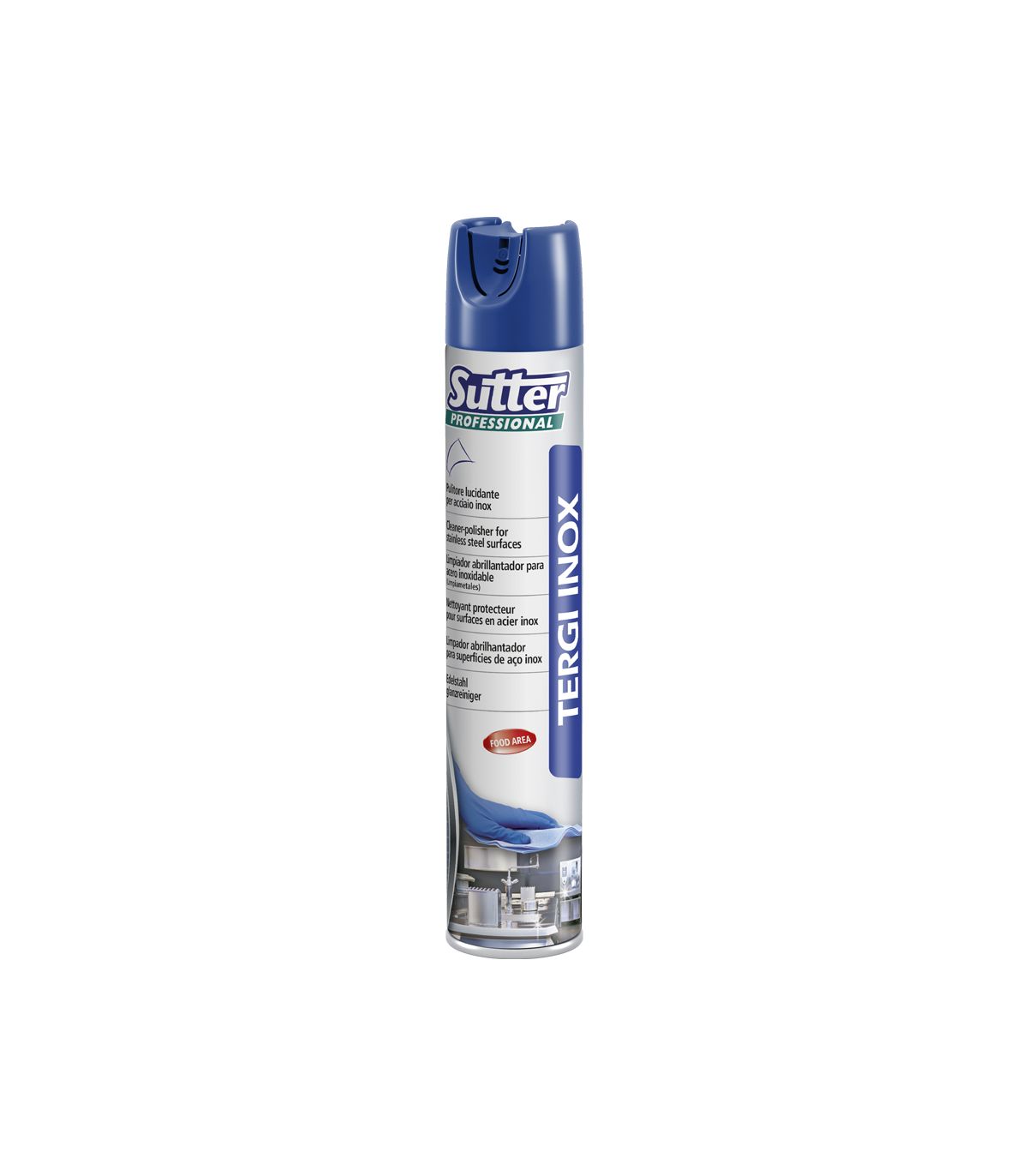 Aérosol Tergi Inox nettoyant alimentaire 500ml Sutter