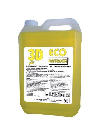 Détergent Désinfectant parfumé 3D ECO Pamplemousse 5L