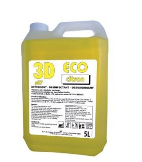 Détergent Désinfectant parfumé 3D ECO citron 5L
