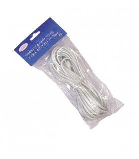 Prolongateur 2x0.75 5m blanc sc27531bs