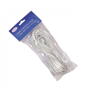 Prolongateur 2x0.75 5m blanc sc27531bs