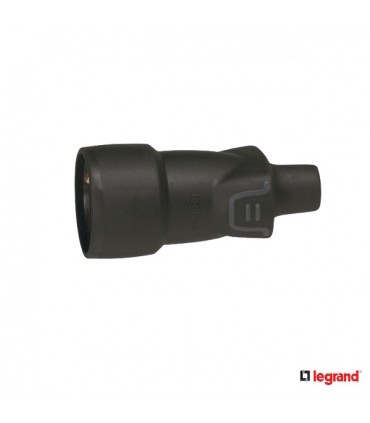 Fiche femelle 2phases+terre caoutchou _ vis Legrand