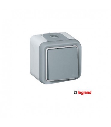 Interrupteur plexo complet gris Legrand