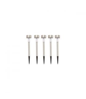 Lampe solaire inox 47mmx36cm lot de 5