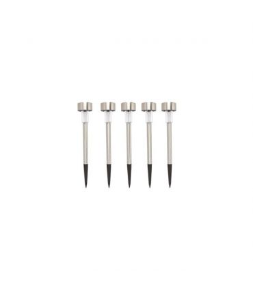 Lampe solaire inox 47mmx36cm lot de 5