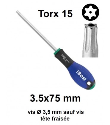 Tournevis torx tamper expert T15 3.5X75mm