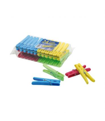 Pince a linge plastique sachet 24
