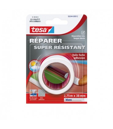 Premium reparer toile adhésive résistante blanc 2.7m5x38mm