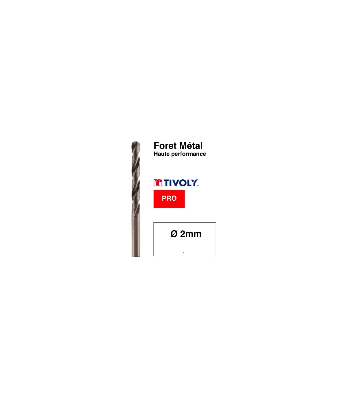 Foret métaux t2x cob. Ø2