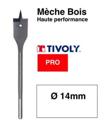 mèche bois plate d.14mm bli   tivoly