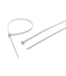 Collier serre câble 180x4.8mm blanc x100