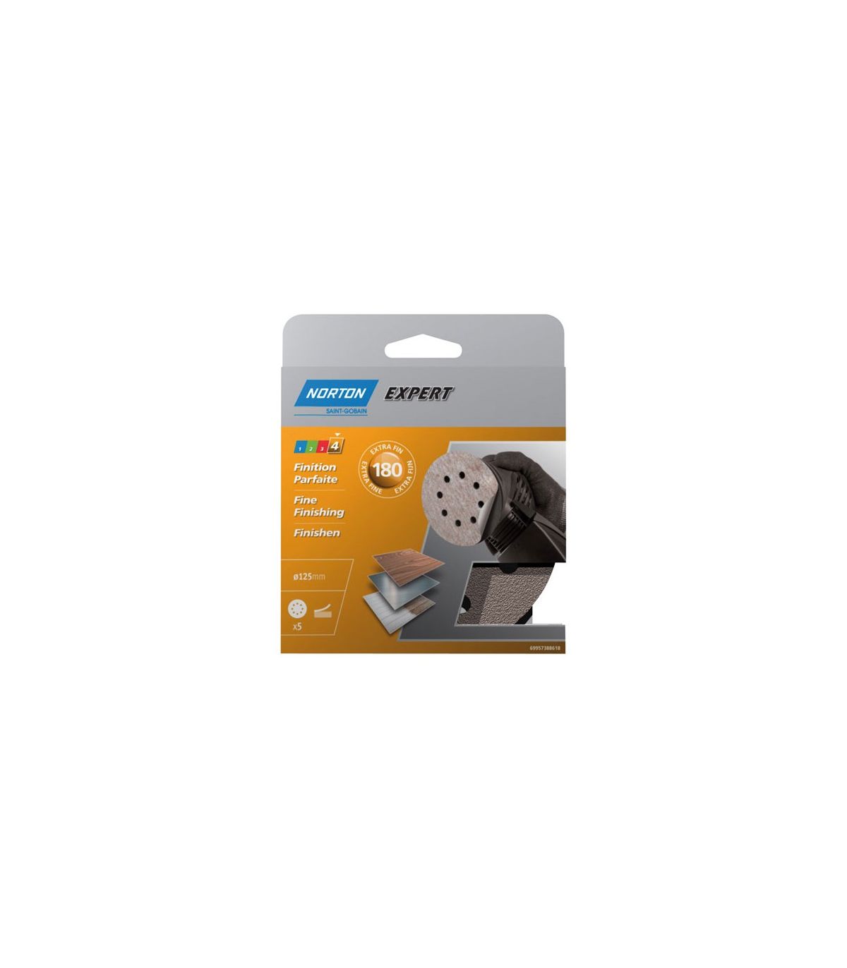 Disque 125mm auto agripant grain 180 x5