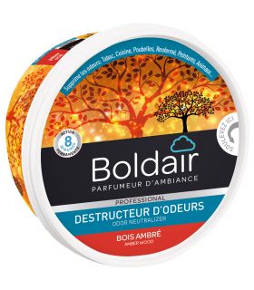 Gel destructeur d'odeur bois ambre 300g Boldair