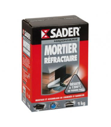 Mortier réfractaire  1kg Sader Mortier réfractaire  1kg Sader