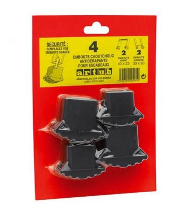 Embout rechange pour escabeau artub lot de 4