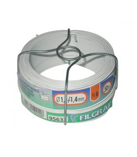 fil plastifié blanc ø1,3mm bobine de 50m filgraf 6