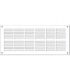 Grille plastique rectangulaire extra-plate 254x110mm blanc