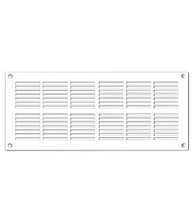 Grille plastique rectangulaire extra-plate 254x110mm blanc