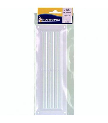 Grille plastique rectangulaire extra-plate 254x110mm blanc