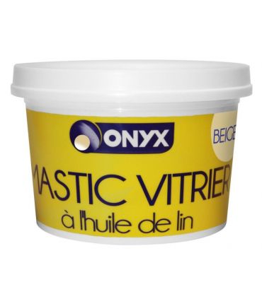 Mastic vitrier onyx pot de 1kg beige