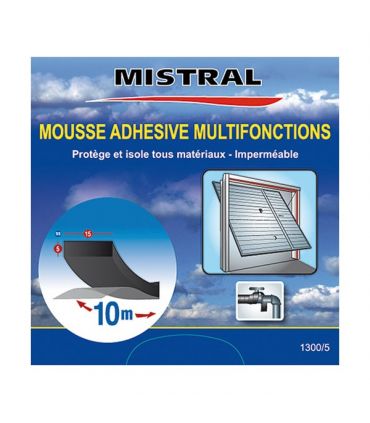Mousse adhésive multifonction noir 15mmx5mmx10m
