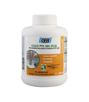 Colle pvc GEL PLUS pot de 500ml GEB