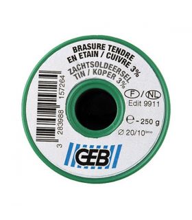 Brasure fil étain et cuivre 100g