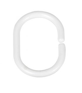 Anneau douche ovale x12 blanc