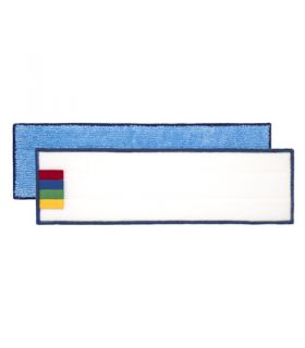 Frange de lavage microfibre épaisse velcro bleue 40cm