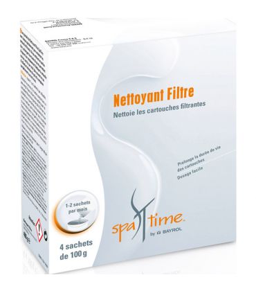 Nettoyant filtre spa Bayrol spatime 100gr x4