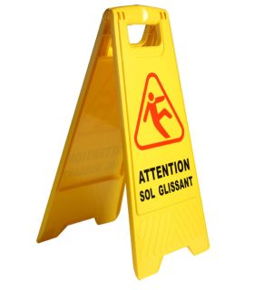 Panneau de signalisation "attention sol glissant"