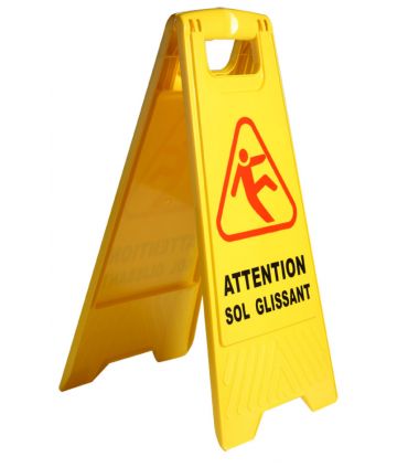 Panneau de signalisation "attention sol glissant"