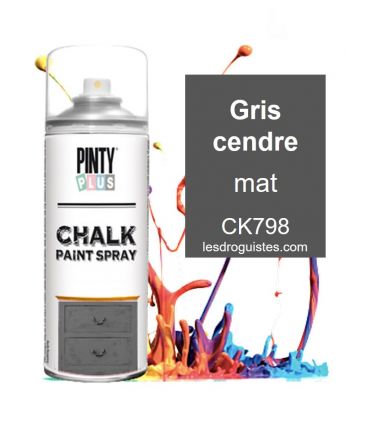 Pinty plus bombe craie 400ml gris ce.mat