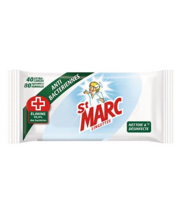 St marc lingettes XL antibactérien x40
