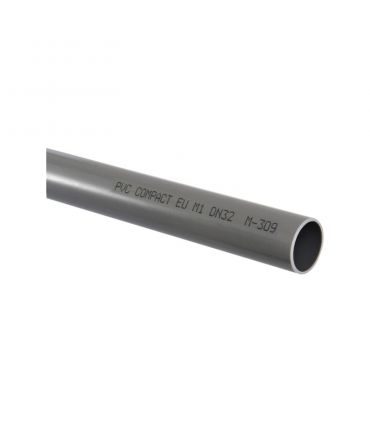 Tube pvc évacuation m1 Ø32 2ml gris